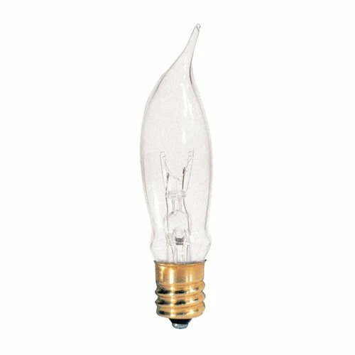 Bulbrite 7.5CFC/15/3 7.5W Flame Candelabra Tip Chandelier Bulb, Clear - Image 1 of 1