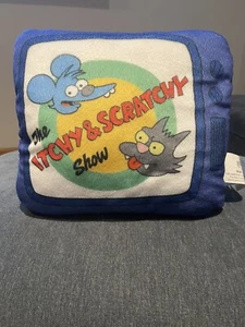 "Los Simpson Itchy and Scratchy Show Pillow Universal Studios 12"" Fox" - Imagen 1 de 2