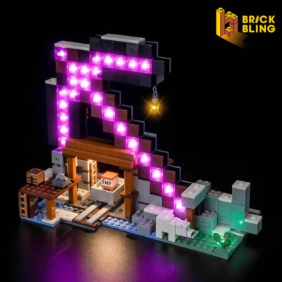 BrickBling LED Licht Kit für LEGO Minecraft Die Spitzhackenmine 21277 (Standard)
