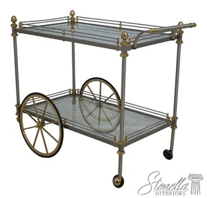 66977: Regency Style Brass & Steel Tea Cart Dessert Server - Picture 1 of 14