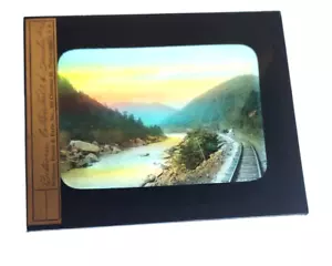 Magic Lantern Glass Slide - Between Cotton Hill and Gauley - West Virginia - Picture 1 of 3