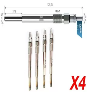 4X SVAC HEATER GLOW PLUGS FOR VOLVO C30 S40 V50 1.6 D 2005-2012 - 11V - Picture 1 of 3