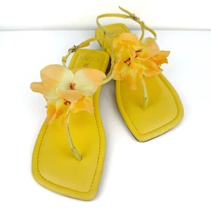 Franco Sarto Capriflore Damen-Riemensandalen aus Leder gelb Größe 7,5 - Bild 1 von 8