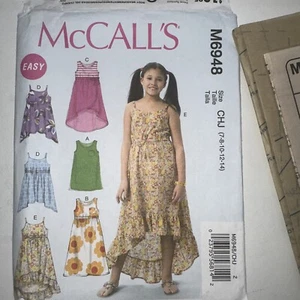 McCall's Sewing Pattern Dresses M6948 Girl's Size 7-14 UNCUT - Picture 1 of 7