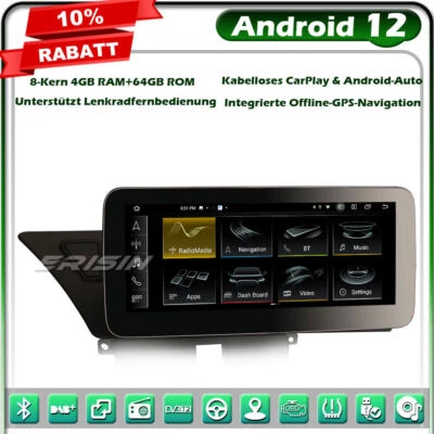 10.25" Android 13.0 IPS GPS Autoradio Navi Audi A4 A5 B8 S4 S5 CarPlay DAB+ 64GB - Bild 1 von 4