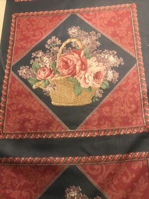 Cesta Vintage Almohada Cuadrados Tela “Manzana Pulida” Por Yarda Foto 1 de 2