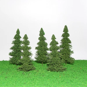 10pcs 15cm Model Train 1:75 Pine Trees Iron Wire Railroad Layout OO HO Scale - Picture 1 of 4