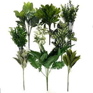 Set of 9 Artificial Plants - Herbs Fern and Foliage - Decorative Faux Foliage - Picture 1 of 5
