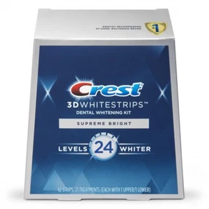 3D White Supreme Bright Level 24 | 20 strips - 10 pouches | Whitestrips - Foto 1 di 4