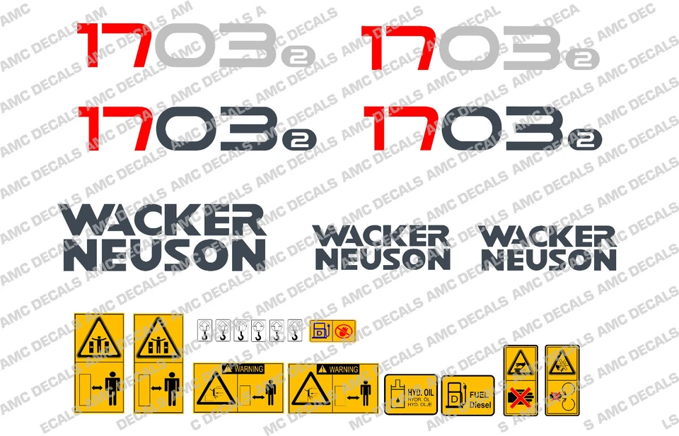 Neuson 1703 Gräber Aufkleber Aufkleber Set - Bild 1 von 1