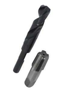 Drill America 1/2" Carbon Steel NPT Pipe Tap and 23/32" High Speed Steel Drill - Picture 1 of 12