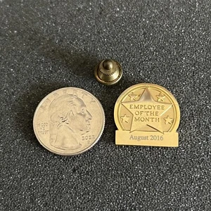 August 2016 Employee Of The Month Generic Employee Award Pin Pinback #44519 - Picture 1 of 2