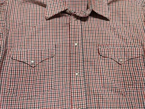 Camisa de Rodeo A Presión De Colección Flying R Ranchwear Ruddock Hombres Western Talla M Roja A Cuadros Perla - Imagen 1 de 6