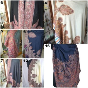 Großes MEISTERSTÜCK Kani Jamavar Tücher 100 % Kaschmir Pashmina gewebte Tücher 40 x 80 Zoll - Bild 1 von 8