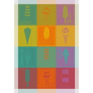 Garnier Thiebaut Ice Cream Summer French Food Dish Tea Kitchen Cotton Towel New - Picture 1 of 8