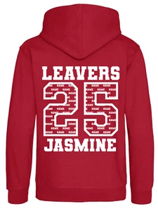 School Leavers Hoodie 2025 - School Name Personalised - School Year Leavers - Picture 1 of 12