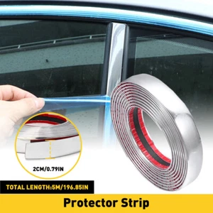 1x 3/4" Chrome Trim Molding Strip Decoration Car Body Door Side Protector 16ft D - Picture 1 of 29