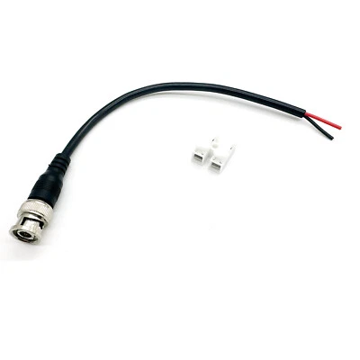 BNC Male Pigtail Cable Bare Wire Coaxial Connector with Open End for CCTV Camera - Image 1 of 4