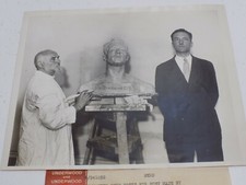 Originale 1928 Foto Stampa Commander Byrd Polar Explorer Busto Scultura