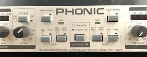 Phonic PCL 3200 Dual Channel Compressor Limiter Gate Rack Mountable Turns On VA5 - Picture 1 of 14
