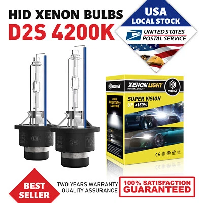 Set of 2 4200K D2S HID Xenon Bulbs OEM Headlight For Honda S2000 2000-2009 - Image 1 of 4