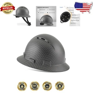 Kohlefaser belüfteter Bauhelm mit verstellbarer Passform für ultimativen Komfort - Bild 1 von 8