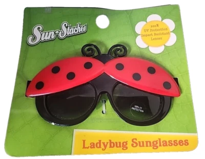 Ladybug Lil' Characters Kid Sunglasses Costume Party Shades Sun-Staches UV400 - Image 1 of 2