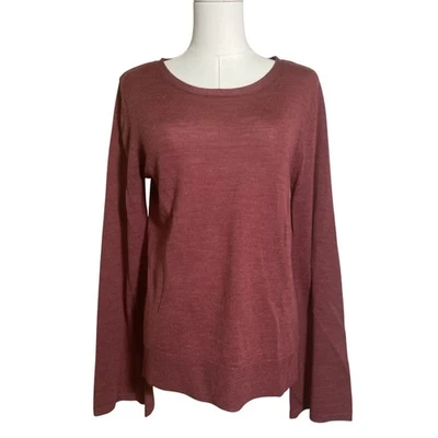 Suéter Nanette Lepore Para Mujer M Lazo Atrás Fino Lana Merino Manga Campana Foto 1 de 4