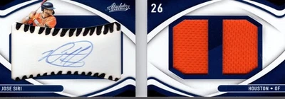 2022 Absolute Rookie Baseball Material Booklet Black 159 Jose Siri Auto Ball /60 - Image 1 of 2