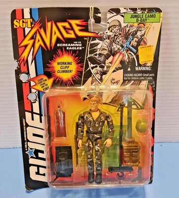 Figura de acción GI Joe SGT SAVAGE Jungle Camo D-DAY Hasbro 1994 ¡NUEVA EN PAQUETE! Foto 1 de 4