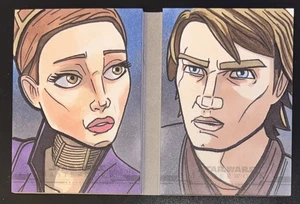 2024 Topps Star Wars Masterwork Anakin & Padme Sketch Book Nick Gribbon 🔥🔥 - Picture 1 of 4