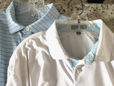 PETER MILLAR Summer Comfort Lote de 2 polos de rendimiento de manga corta para hombre talla XL Foto 1 de 4
