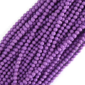 Cuentas redondas de fosfosiderita púrpura facetado natural de 3 mm hebra de 15,5" - Imagen 1 de 1
