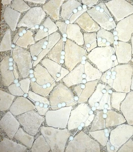 ★ Cadena larga en Y ★ FLOWER POWER ★ blanca ★ - Imagen 1 de 4