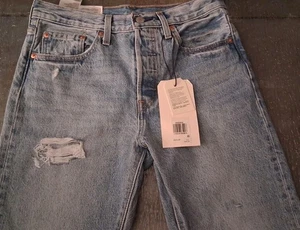 Levi's 501 Skinny High Rise Button Fly Jeans Herren 28x28 Distressed Damen - Bild 1 von 6