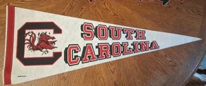 Vintage South Carolina Gamecocks 12 x 30" rot gestreifter Wimpel - Bild 1 von 8