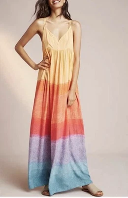 Maxi Vestido Anthropologie Mujer Carla Semanas Puesta Sol M Foto 1 de 4