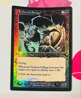 MTG FOIL Tethered Scourge Urza Legacy English Card - Image 1 of 2