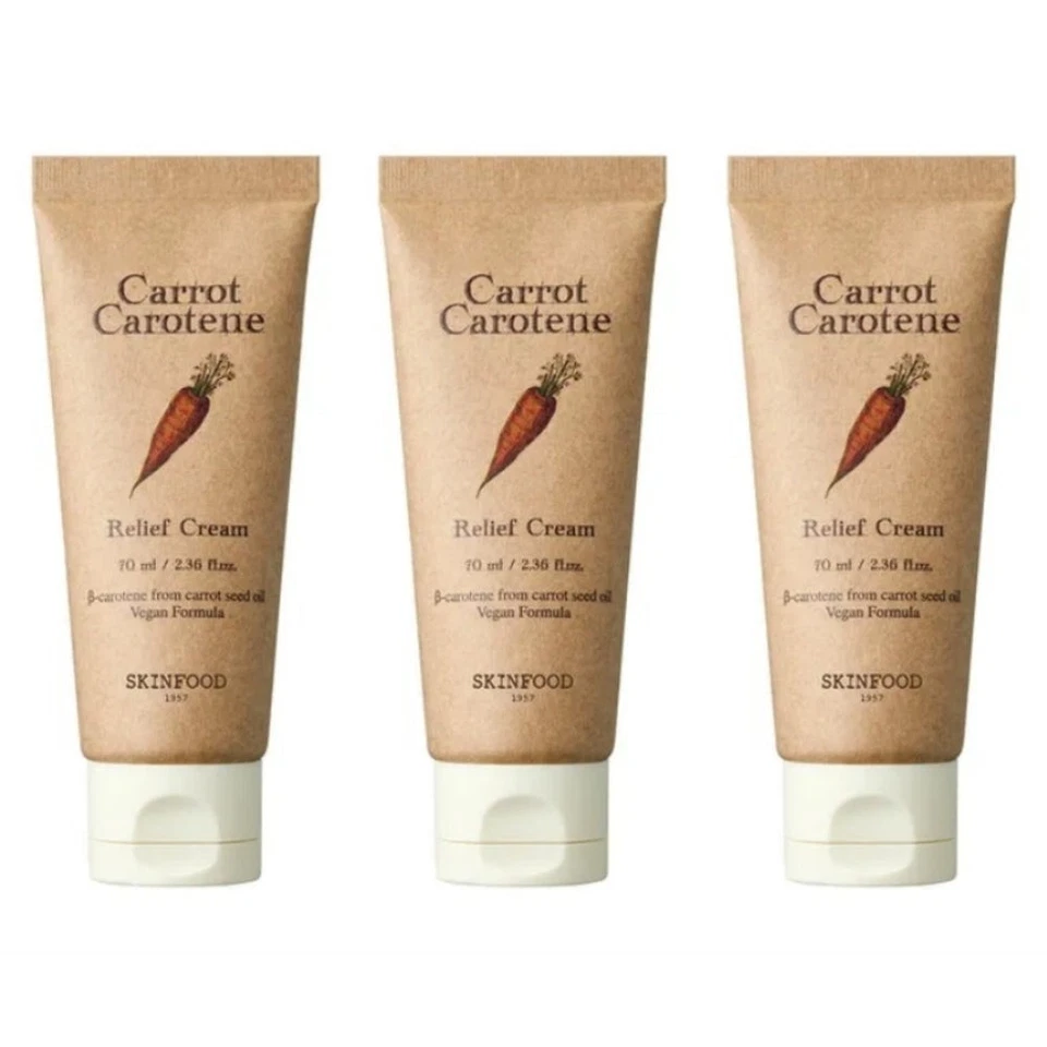 SKINFOOD Carrot Carotene Relief Cream 70ml*3Pcs - FREE SHIPPING - Image 1 of 1