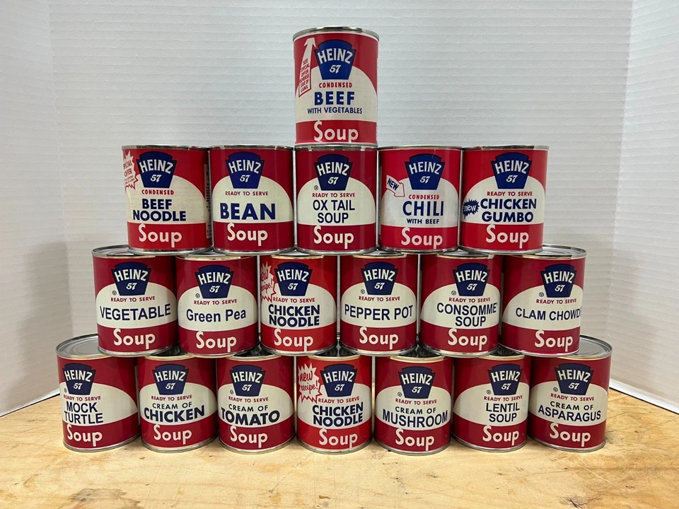 1960’s Heinz Soup Warmer Display Cans - Image 1 of 4