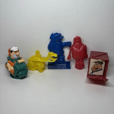 Lote De 5 Figuras De Juguete De Colección Años 70 - 90 Cereal Premium Fred & Barney Foto 1 de 4