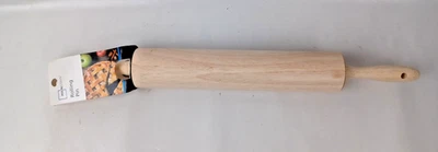 NEW Classic Hardwood Kitchen Rolling Pin 2⅜" Diameter 10¾" Roller 3⅝" Handles - Image 1 of 4