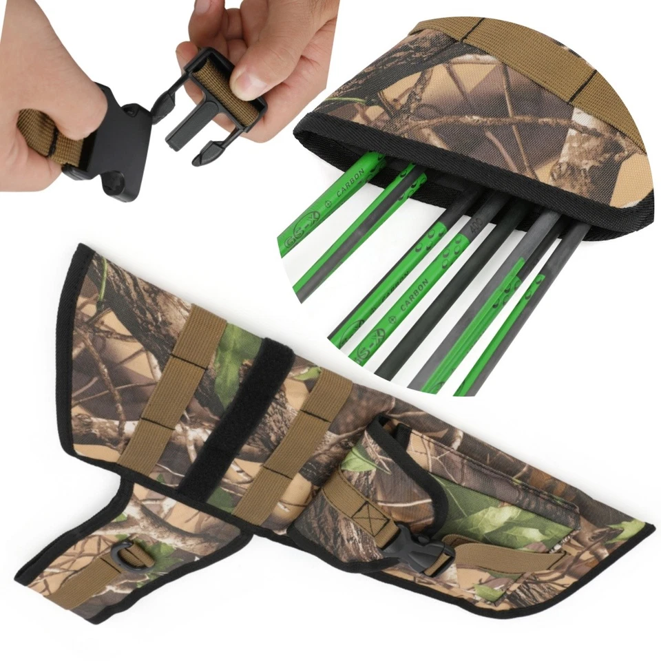 Archery Arrow Quiver Leather Bag Holder Hip Waist Recurve Bow Longbow Hunting - Image 1 of 4