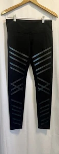 ALO YOGA | Airbrush Black Lineal Diagonal Stripe Leggings | Hailey Bieber | Gr. M - Bild 1 von 10