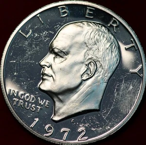 Uncirculated Proof 1972-S San Francisco Mint Silver Eisenhower Dollar - Picture 1 of 2