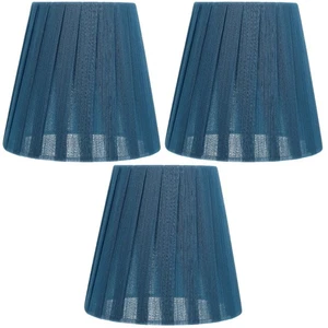  3 Pack Rustic Home Decor Clip-bubble Type Lampshade Fabric Pleated - Picture 1 of 12