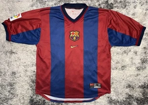 Camiseta de fútbol local Nike FC Barcelona 1998-1999 vintage RARA para hombre talla: mediana - Imagen 1 de 11