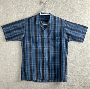 Triumph California Herren Hemd M Vnt 70/80er Knopfleiste blau kariert - Bild 1 von 8