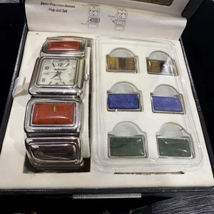 Avenue Marken Armbanduhr silberfarben austauschbare Halbsteine - Bild 1 von 9