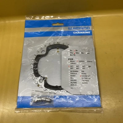 NEW Black Shimano Deore XT FC M-770 32t Chainring - Image 1 of 4